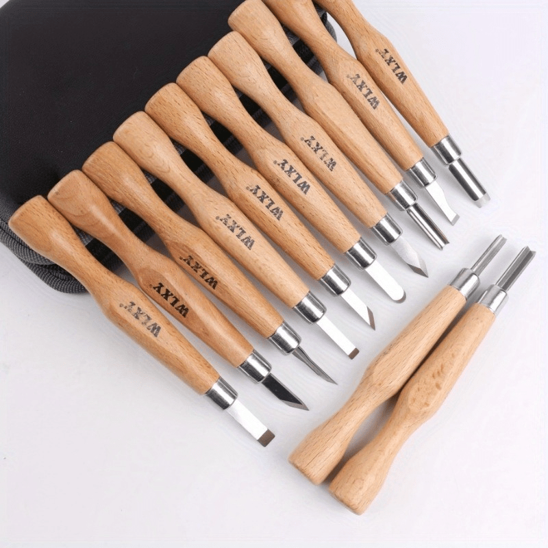 Woodworking Knife - Набор из 12 профессиональных деревянных резцов