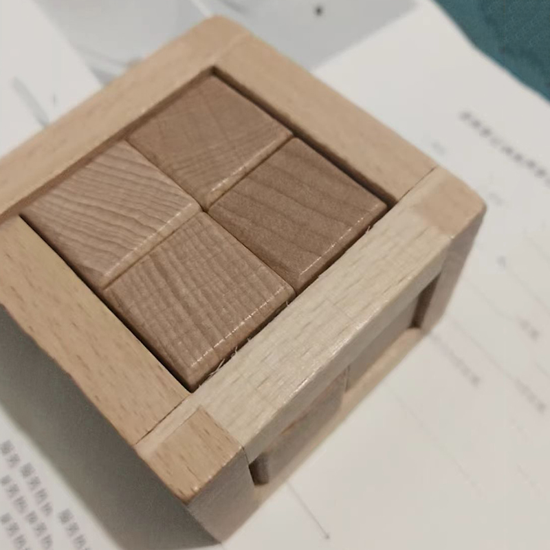 Woodworking Hobby - Обучающие игрушки от запутывания, блокирующийся куб-головоломка,